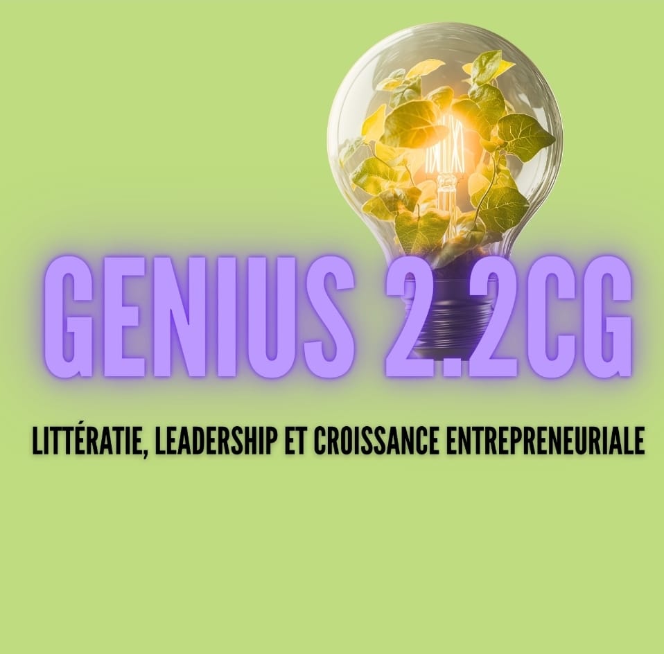 Logo du programme GENIUS 2.2CG — Littératie, leadership et croissance entrepreneuriale